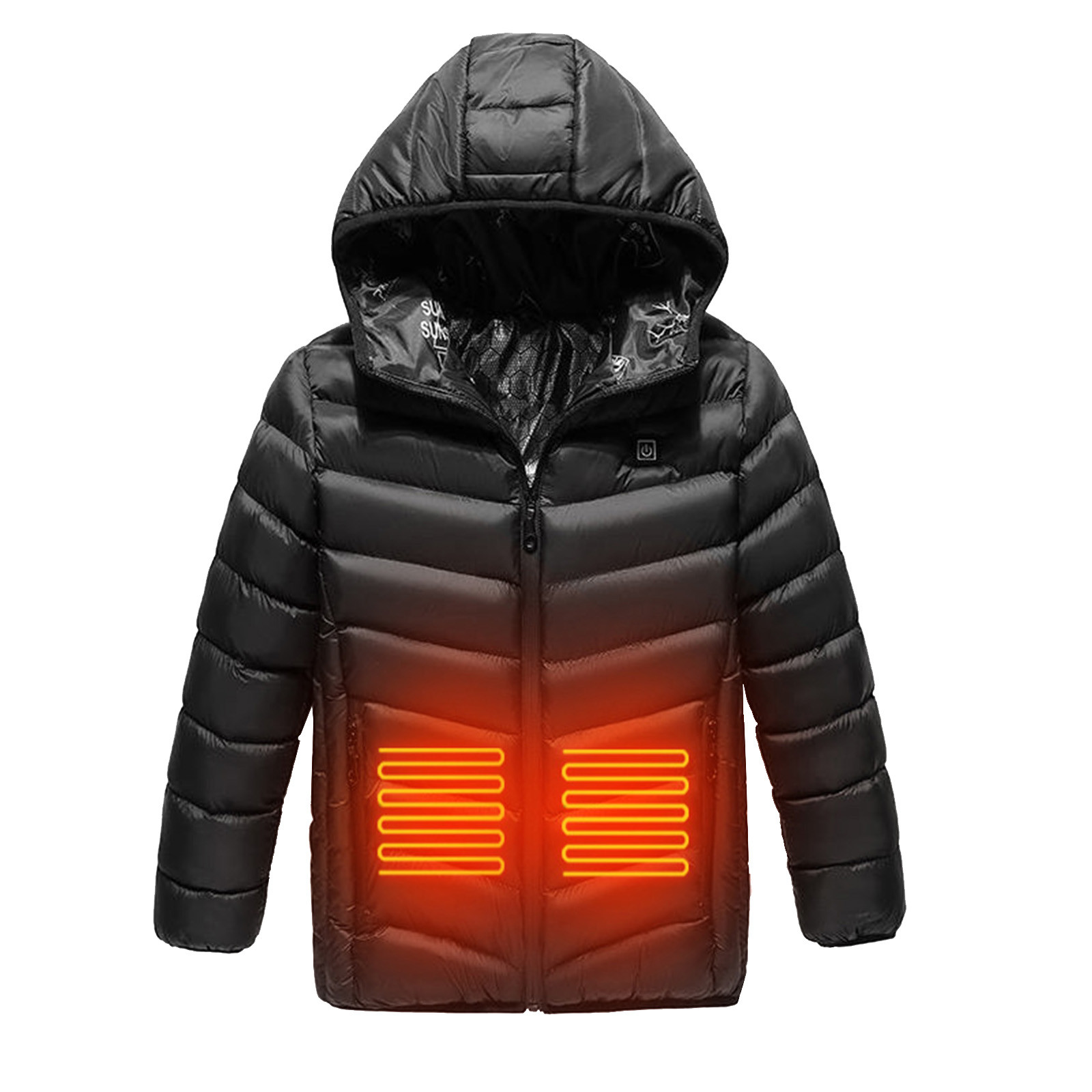 Gubotare Boys Puffer Jacket with Hood Boy Winter Coat Warm Quilted Puffer Water Resistant Jacket with Hood (Black,10-12 Years)
